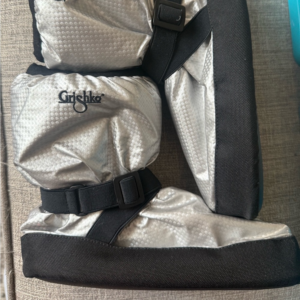 Silver and Black Winter Boots